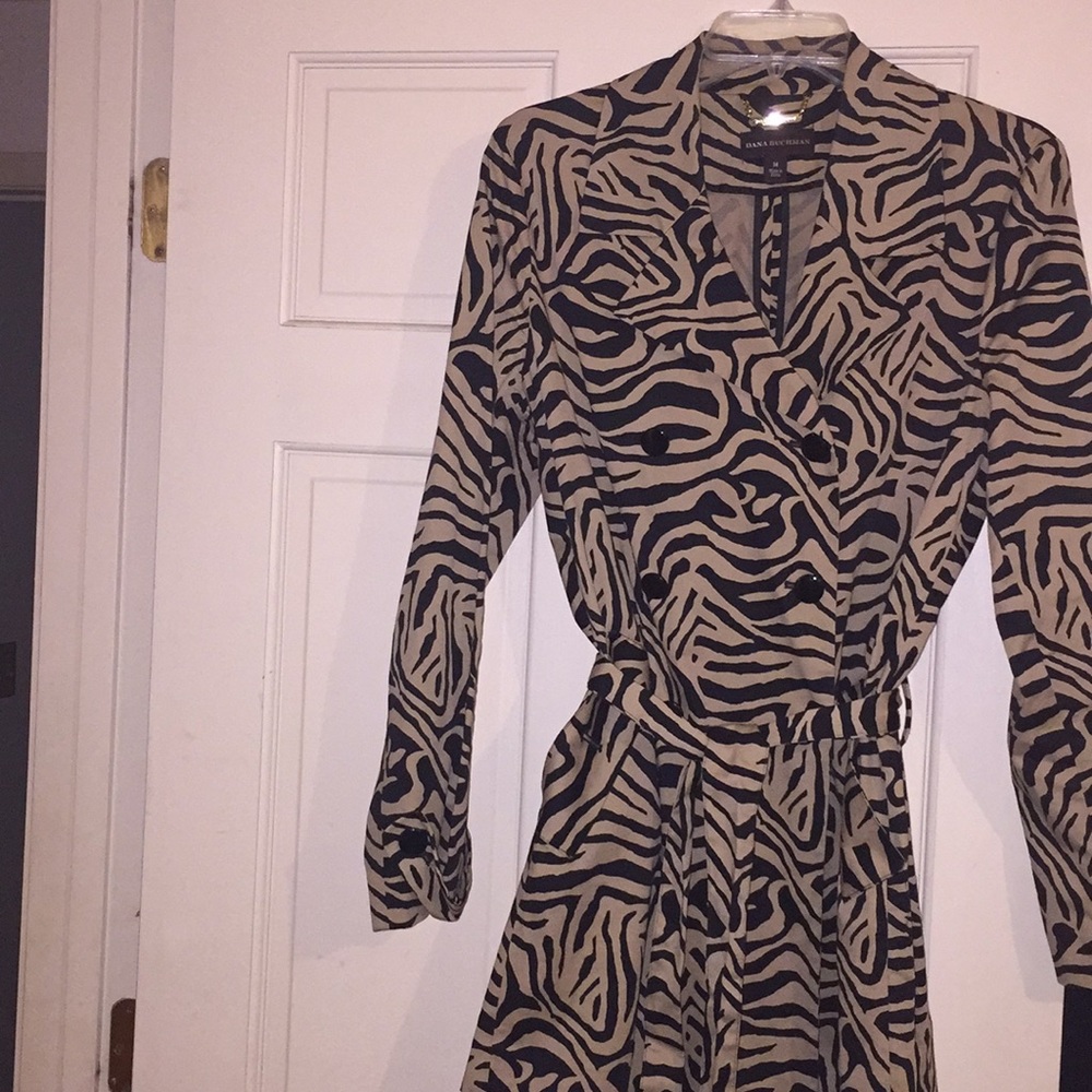 Cheetah print trench coat! Like new